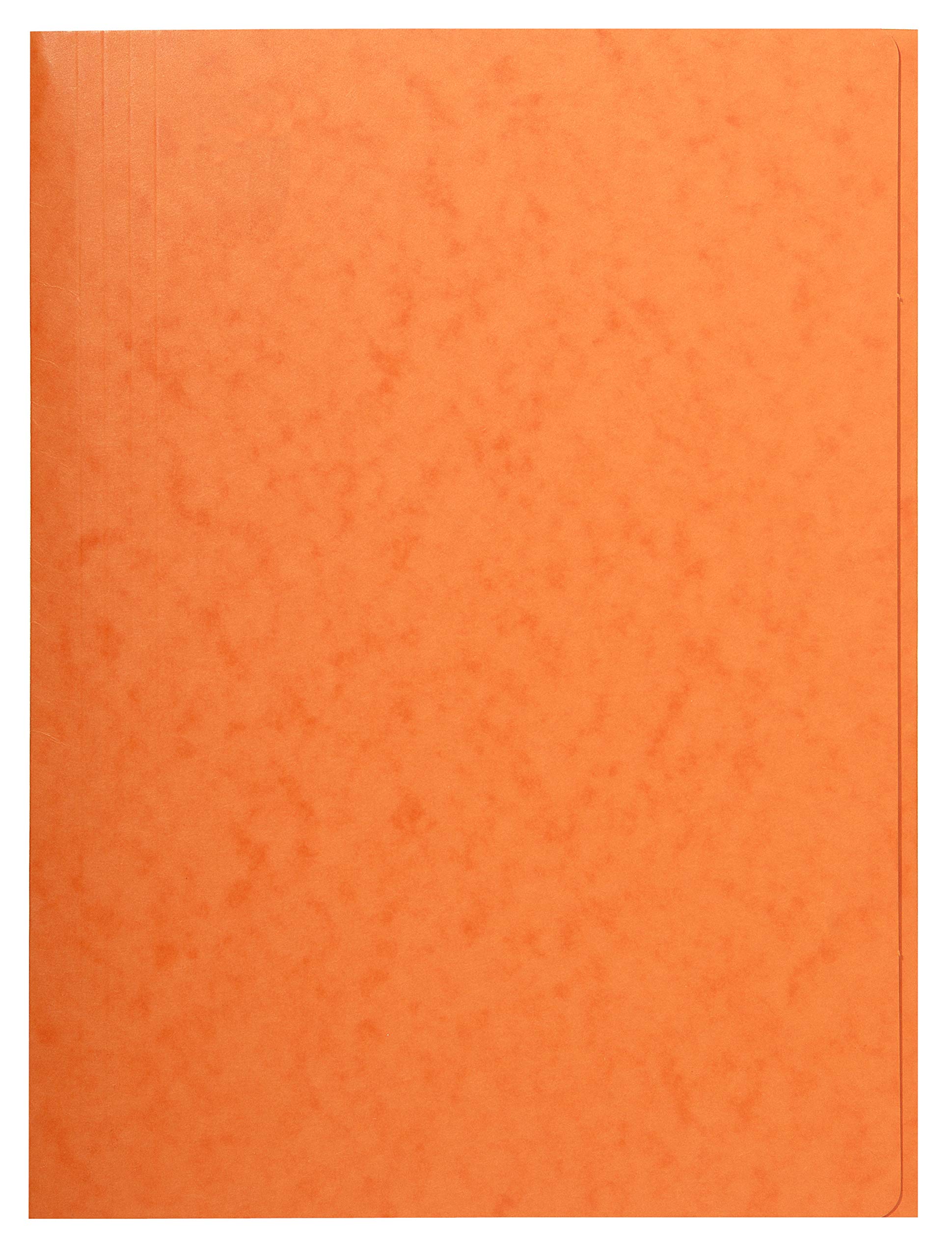 Exacompta - rif. 56409E - cartone da 25 cartelline senza elastico a 3 lembi in carta lustrée 390g/m² - cartelline certificate FSC® - 24x32cm per documenti in formato A4 - colore arancione