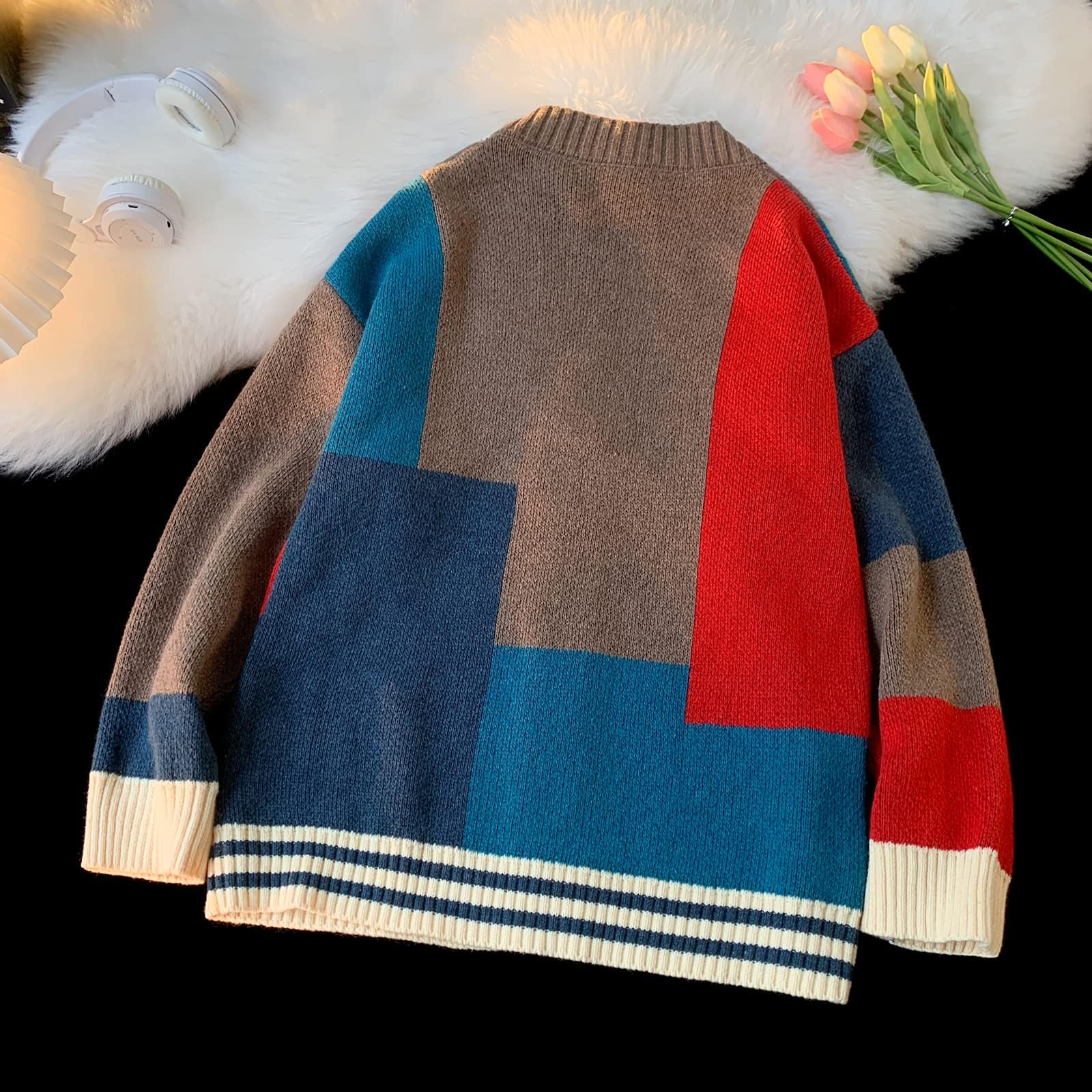 GURUNVANI Cardigan da Uomo Maglioni a Maglia a Maniche Lunghe con Bottoni