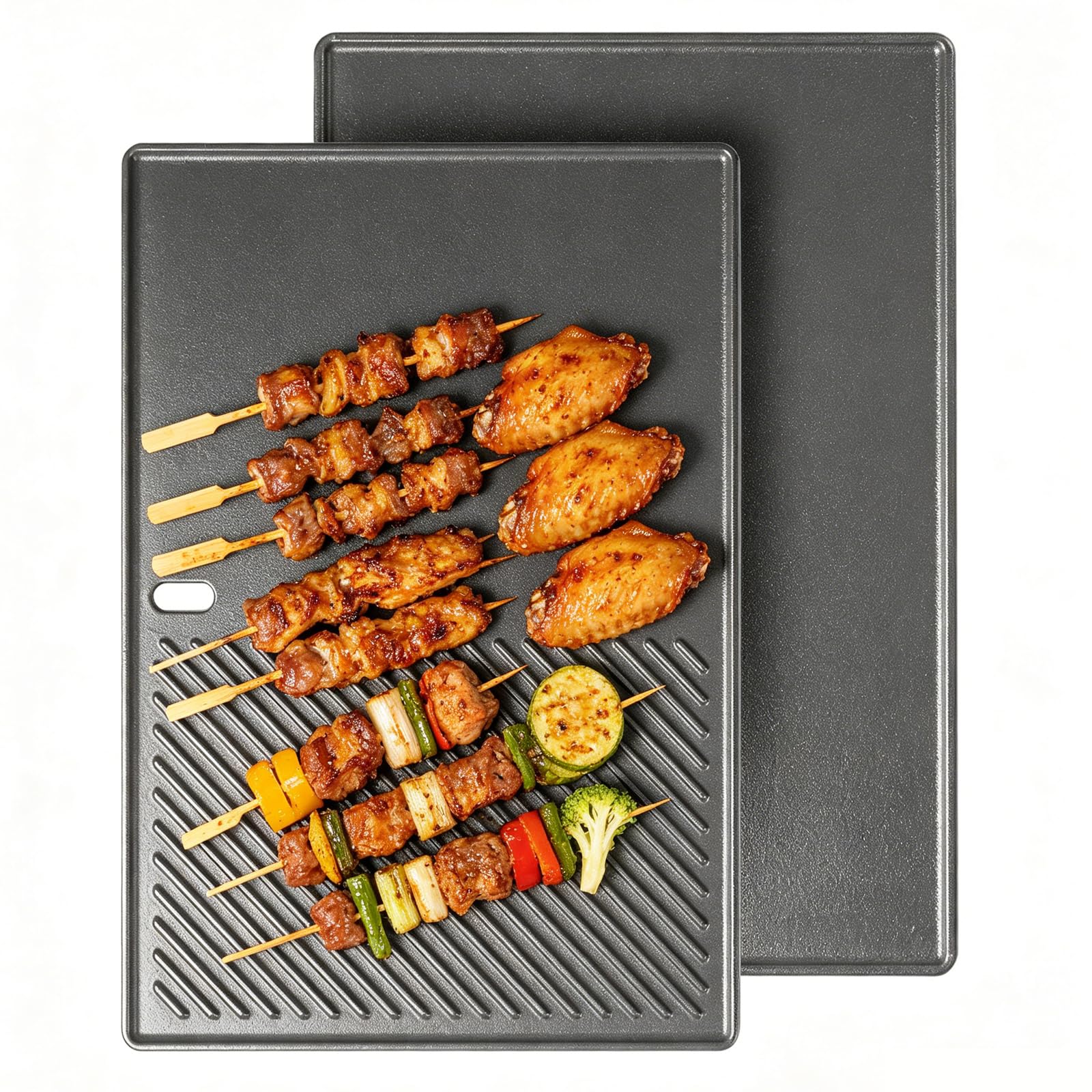 Plancha de hierro fundido para parrilla Landmann Triton 3 y 4 quemadores, Enders Boston 4, Enders Monroe PRO 4, Enders Boston 6 parrilla de gas, 43,5 x 31,5 cm parrilla para Broil King Baron, Crown,