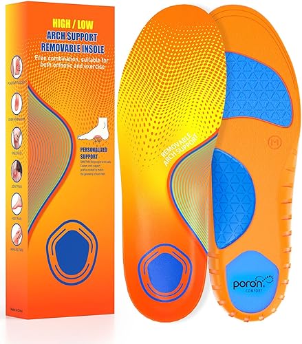 Plantillas de soporte de arco ajustables Almohadilla de arco bajo extraíble de 0.197 in y almohadilla de arco alto de 0.276 in Material de alto