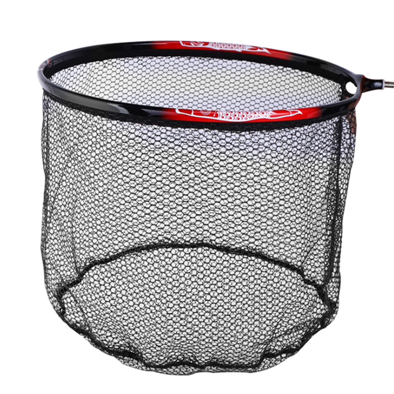 Teleskop Fischerei Landung, Großer Angelkescher – gummiertes, fischsicheres Netz – superleichter, haksicherer Sport-Dip-Kescher aus Titanlegierung – verschiedene Größen(Caliber Coarse mesh 45CM)