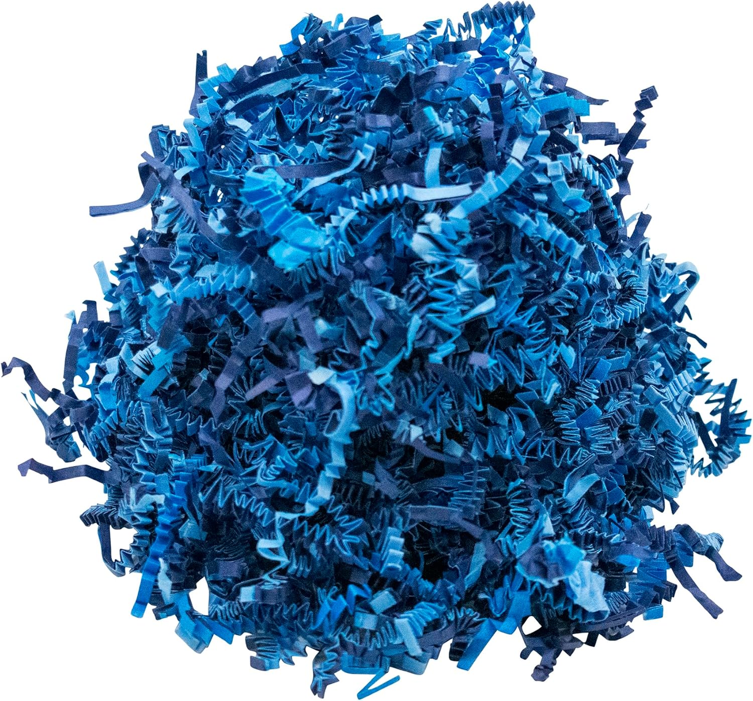 Stephanie Imports Made In USA 3-Ply Crinkle Cut Shredded Paper 2 lbs (Blue Medley)