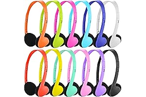 Class Headphones for Kids Bulk 12 Pack