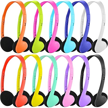 Class Headphones for Kids Bulk 12 Pack