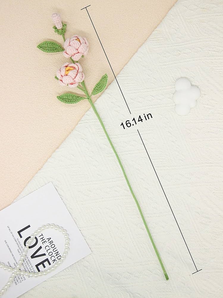 Amazon｜JOMODECOR ハンドメイド かぎ針編み 牡丹 ハートブーケ