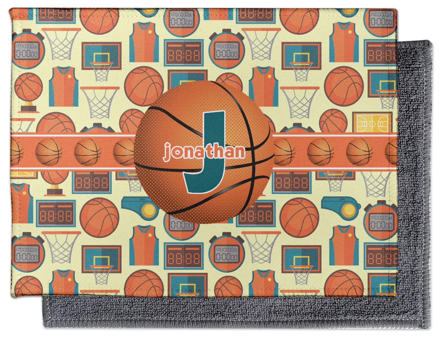 YouCustomizeIt Personalized Basketball Microfiber Screen Cleaner
