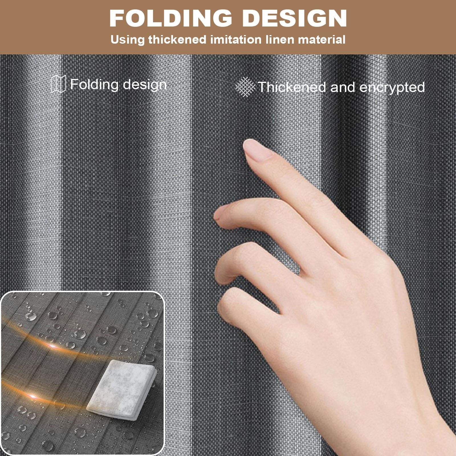 Barra de cortina de ducha plegable de montaje en pared, ajustable, sin taladro, juego de cortina de ducha retráctil para baño, tienda de ropa, vestidores, RV