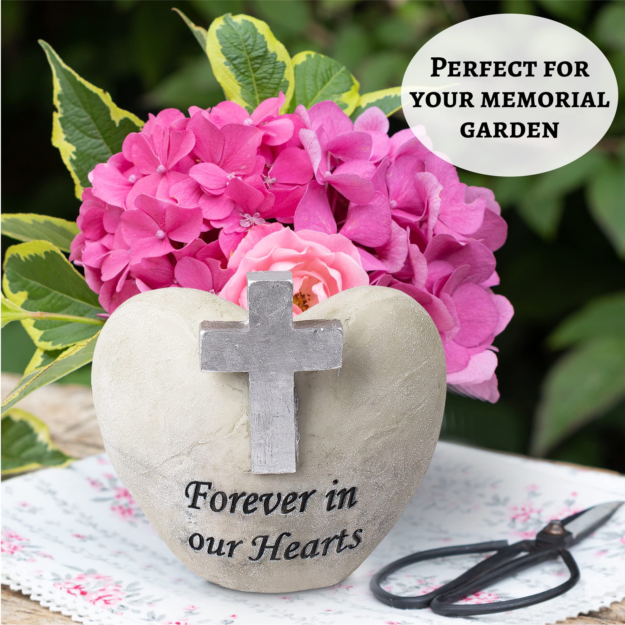 Angel and Cross Vases Cemetery Decorations for Grave Set of 2