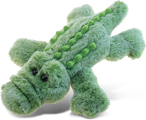 DolliBu - Peluche de cocodrilo de peluche, suave cocodrilo verde abrazable, adorable juguete de peluche de caimán para la vida silvestre, regalo