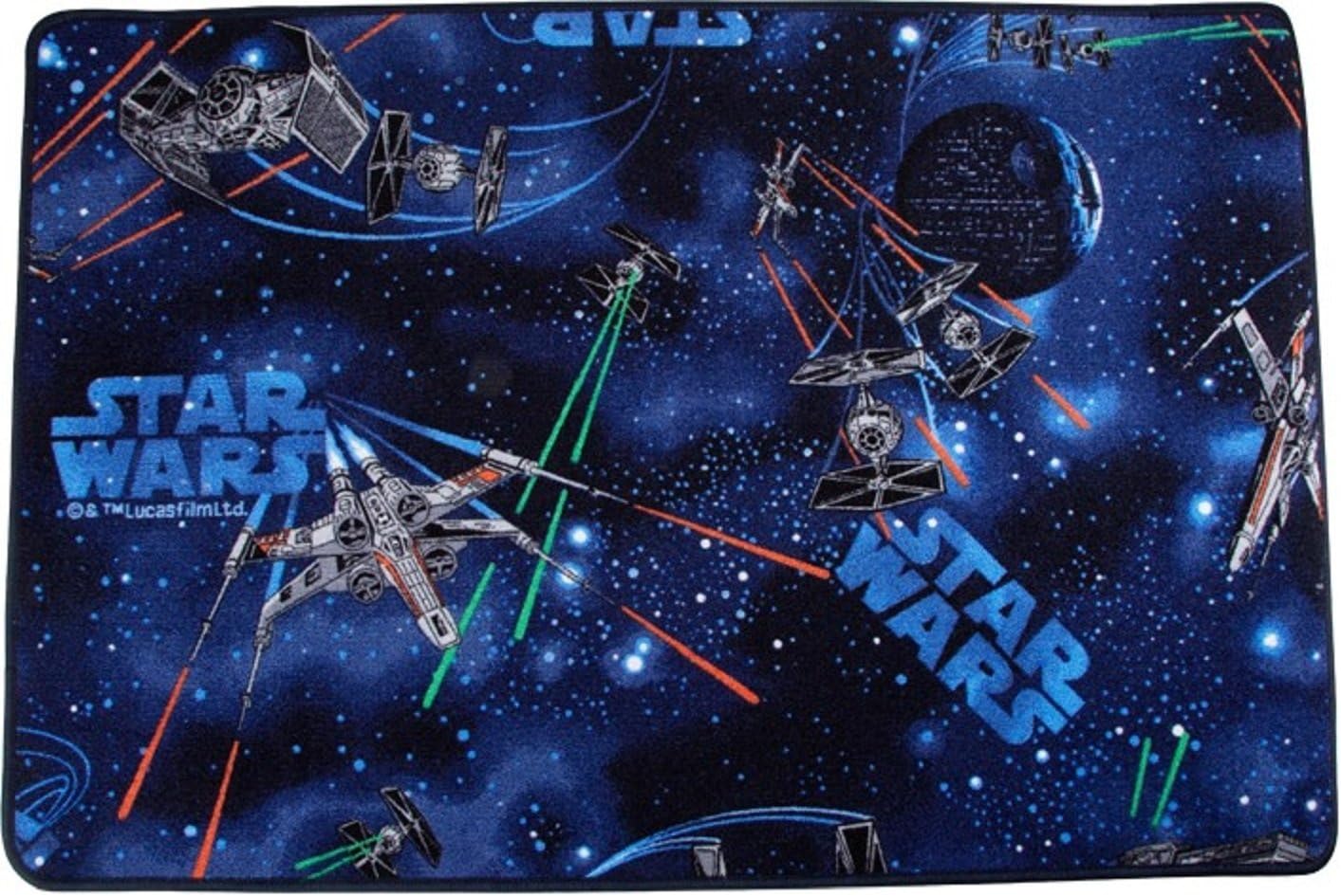 Children's Rug carpet with Star Wars Children's Rug with this Rug, Any Nursery Perfect Star Wars charm. The frame is Edged with this hard-wearing for every game Used with the iconic Star Wars Characters.