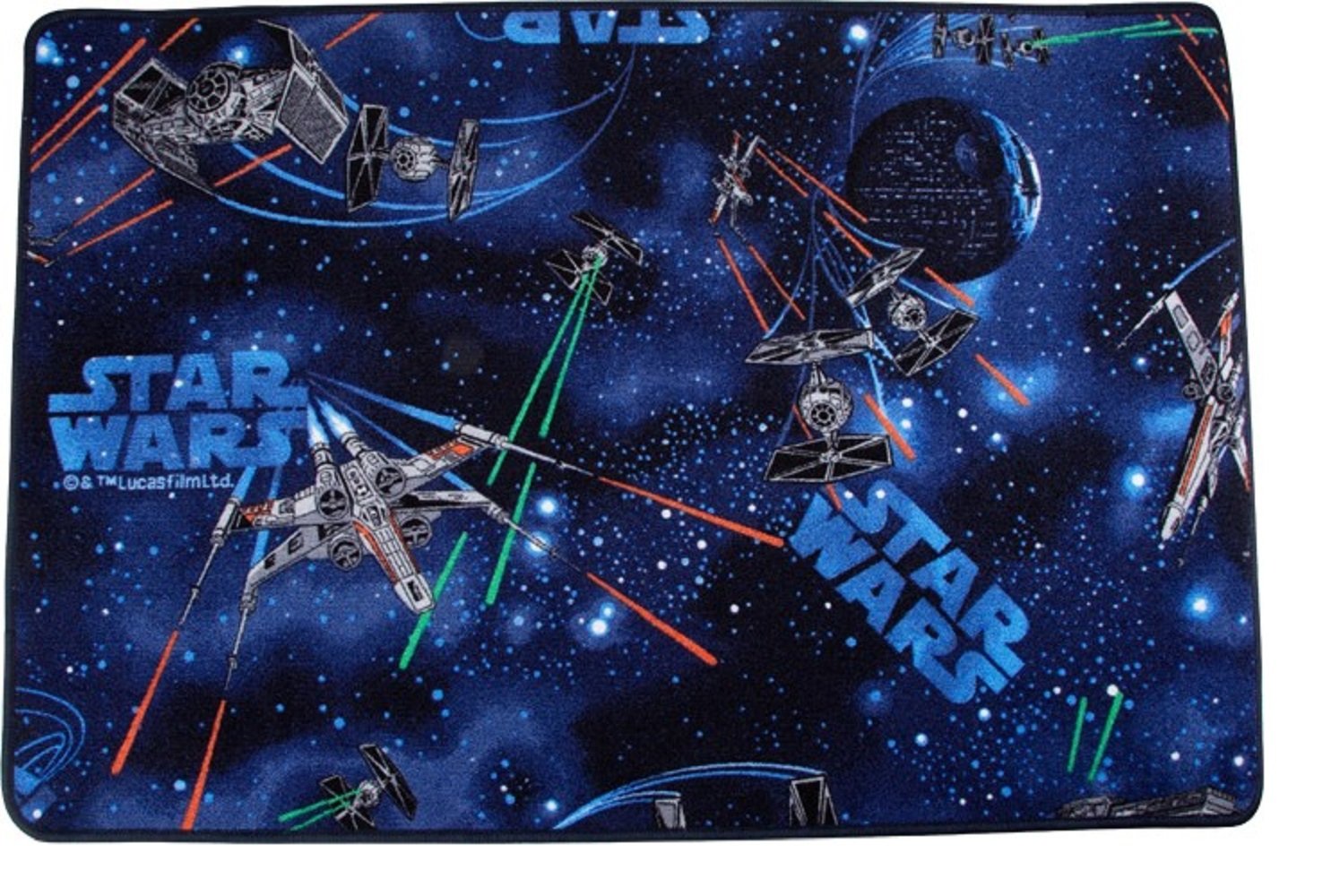 Children's Rug carpet with Star Wars Children's Rug with this Rug, Any Nursery Perfect Star Wars charm. The frame is Edged with this hard-wearing for every game Used with the iconic Star Wars Characters.