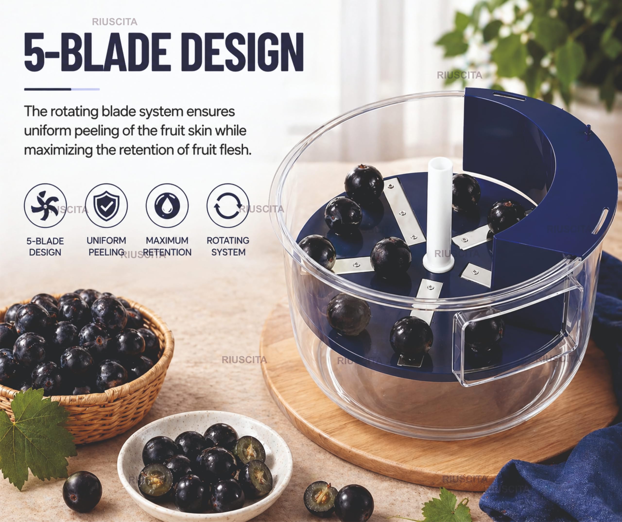 Electric Fruit Peeler - Fast & Easy Peeling -4