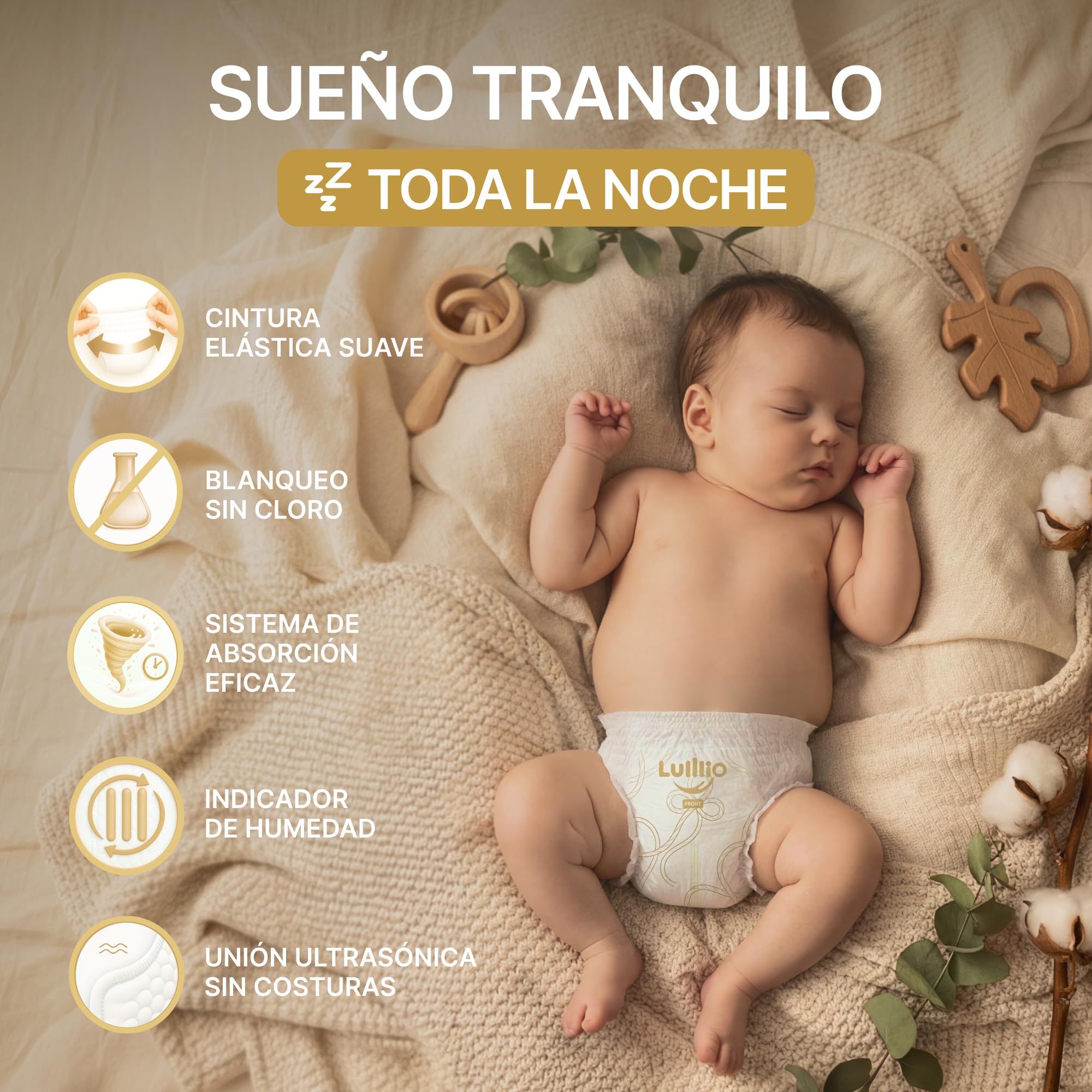 Unique Windelhosen Größe L (9-14 kg) – Premium Höschenwindeln, Ultraschall-Bonding, Skin & Soft Bund, Anionen-Pflege, Chlorfrei (100)