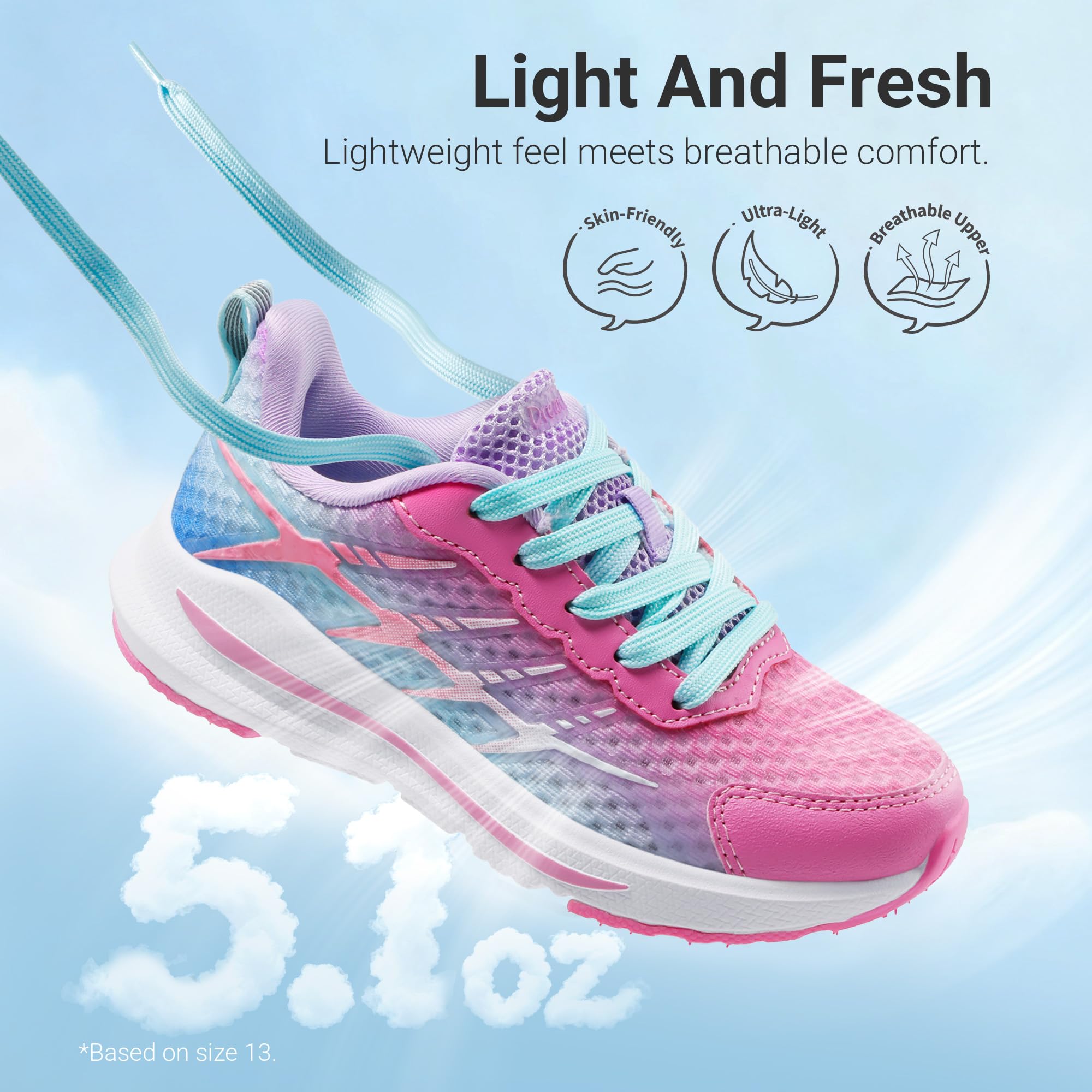 DREAM PAIRS Sneakers per Bambini e Bambine, Ammortizzanti Traspiranti Scarpe Sportive Unisex per Corsa, Tempo Libero, Tutti i Giorni