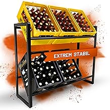 D&D Living® CRINO Getränkekistenregal 6 Kisten | Das Original Getränkeregal | Hohe Stabilität durch Metallrahmen | entwickelt in Österreich
