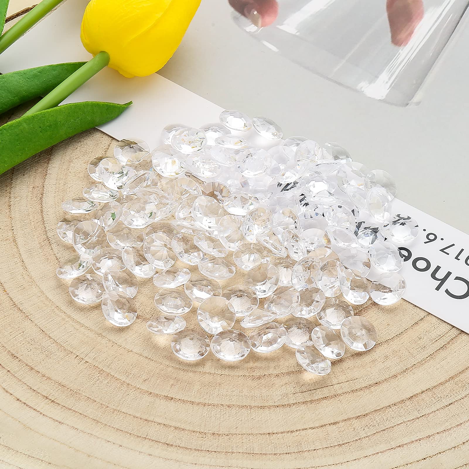 FINEASY 5130 Pezzi Strass Acrilici,Cristalli di Diamante Acrilico,Cristalli Trasparenti Cristalli Decorativi Decorazioni Nuziali per Vasi da Tavolo Centrotavola Riempitivi Perline d'Acqua (3/6/10mm