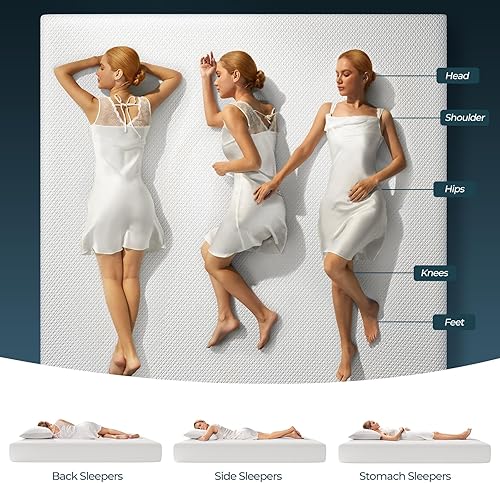 Miniatura 2 de Rolanstar Colchón Queen de espuma viscoelástica de gel de 8 pulgadas en una caja, con infusión de gel, sin fibra de vidrio, colchones de firmeza