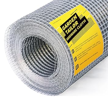 Garden Tailor Hardware Cloth Galvanized Wire Fencing: 36 in x 16.4 ft Garden Welded Fence Roll 1/4 inch Square Mesh 23 Gauge Chicken Rabbit Snake Cage Heavy Duty Welding Fencing