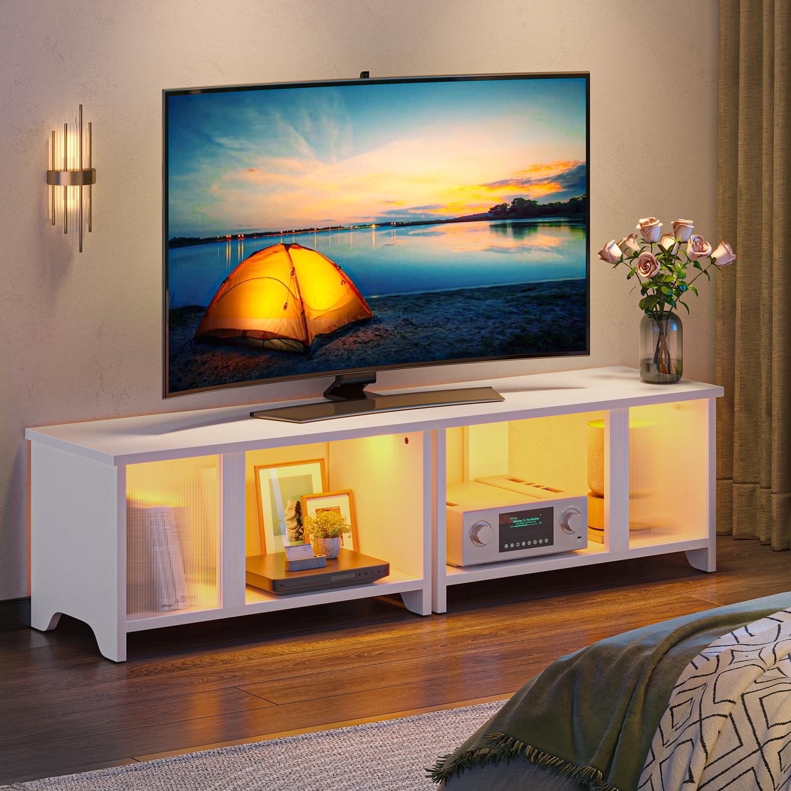 Pinmoco テレビ台 140幅テレビボード 2段式 55型まで対応