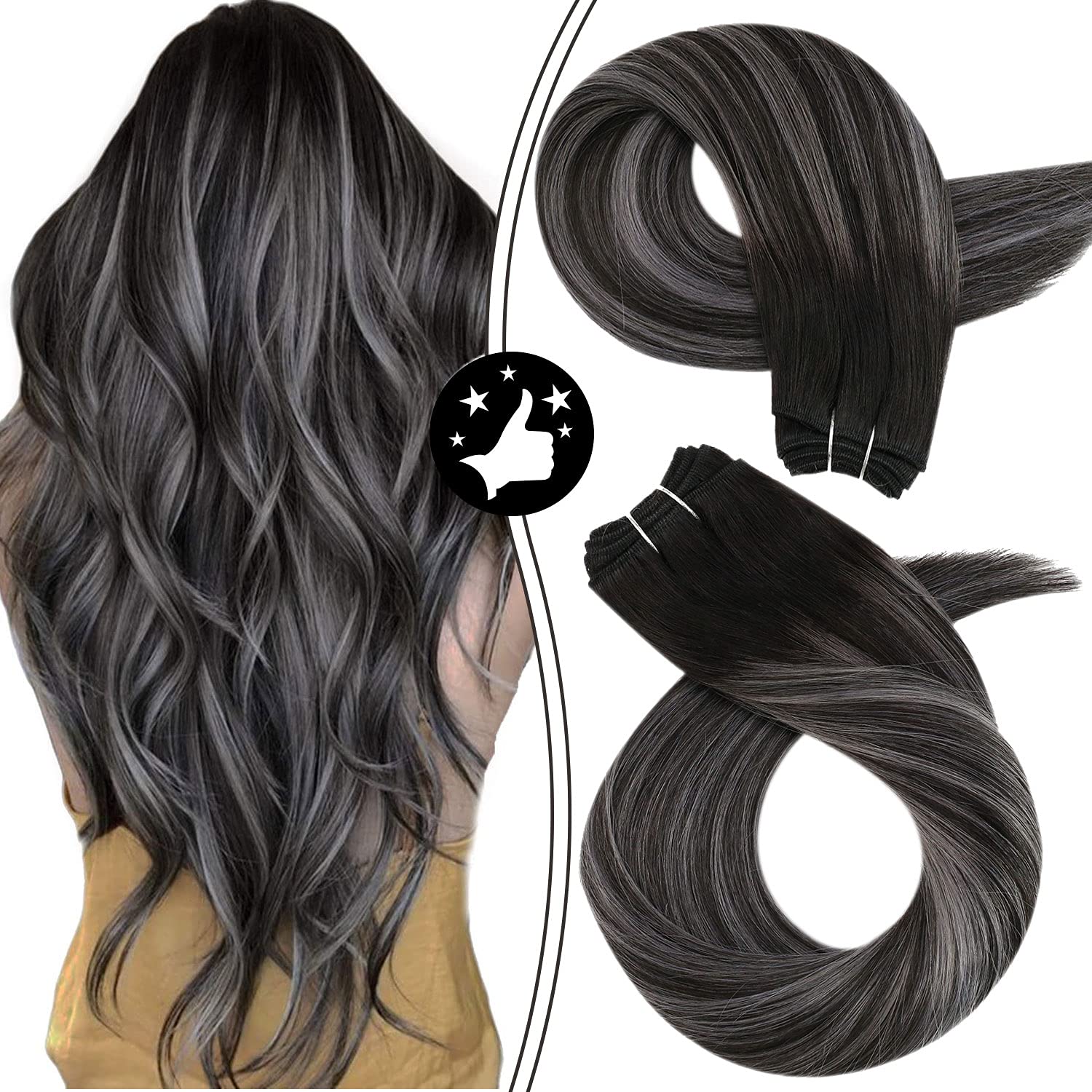 26 silver grey hair extensions passed our test 2022