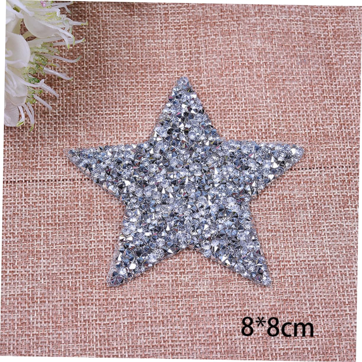 SHINEOFI 48piezas Parches De Tela Brillantes De Estrella Pack Para Ropa Infantil y Femenina Plateado Para Decorar y Reparar Prendas Bolsos y Sombreros