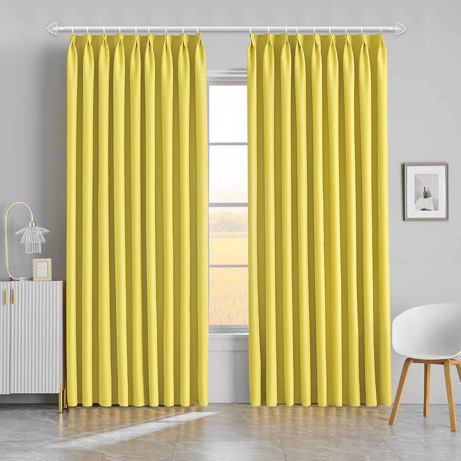 MAIHER Pinch Pleat Indoor Outdoor Curtain, Room Darkening
