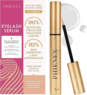 PHIENEX 2026 New Version Lash Serum for Eyelash Growth – 7-Day Visible Results, Vegan & Hormone-Free, Botanical Peptide Complex for Longer, Fuller & Thicker Lashes – Gentle for Sensitive Eyes (Pink)