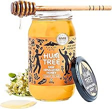 HUMTREE - Himalayan Organic Raw White Honey, Unprocessed - 500gms | NMR Tested Honey 100% Pure, No adulteration | Himalayan Multi Flora Honey | Unprocessed & Unpasteurized | Chemical Free, No Sugar Syrup | Safe for Kids, Elders | Ethical Glass Jar Packagi