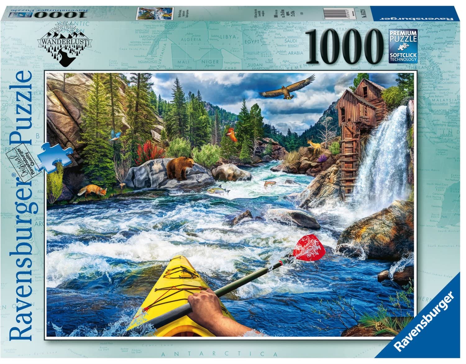 Whitewater Kayaking Puzzle - 1000-Piece Jigsaw for Adults | Unique Piece Design | Softclick Technology Vibrant, Glare-Free Artwork | Sustainable Forestry Certified