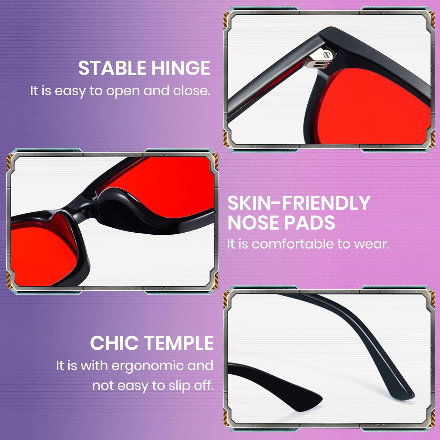 Cyxus Blue Light Glasses for Men Women Reduce Eye Strain UV Blocking for Computer Screen 8082 - Image 6