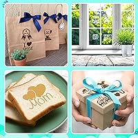 Vista 5 de JULBEAR 36 Piezas de Plantillas Reutilizables para Galletas del Día de la Madre y del Día del Padre, Moldes para Tartas, Herramientas