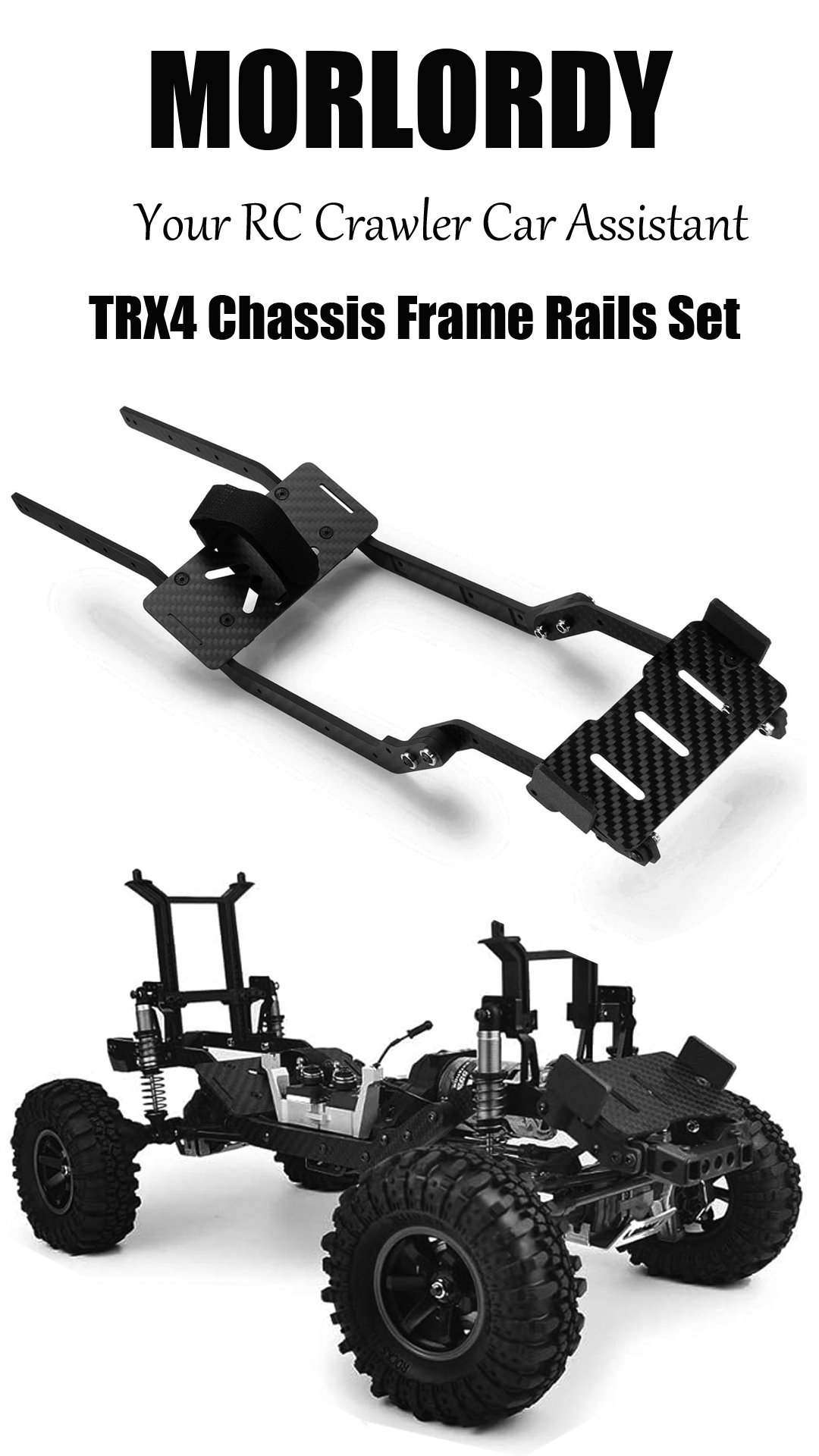 Amazon.com: MORLORDY RC Carbon Fiber Frame Rails Set Chassis