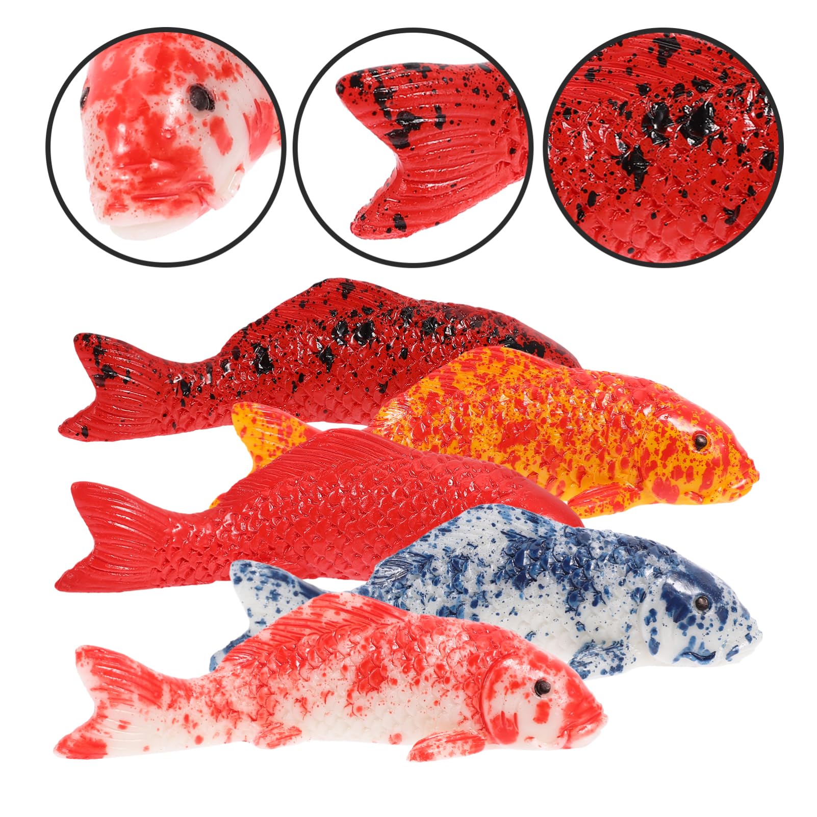 Homoyoyo 5piezas Decoración y Duradera De Peces Flotantes para Acuarios y Decoración De Oficinas