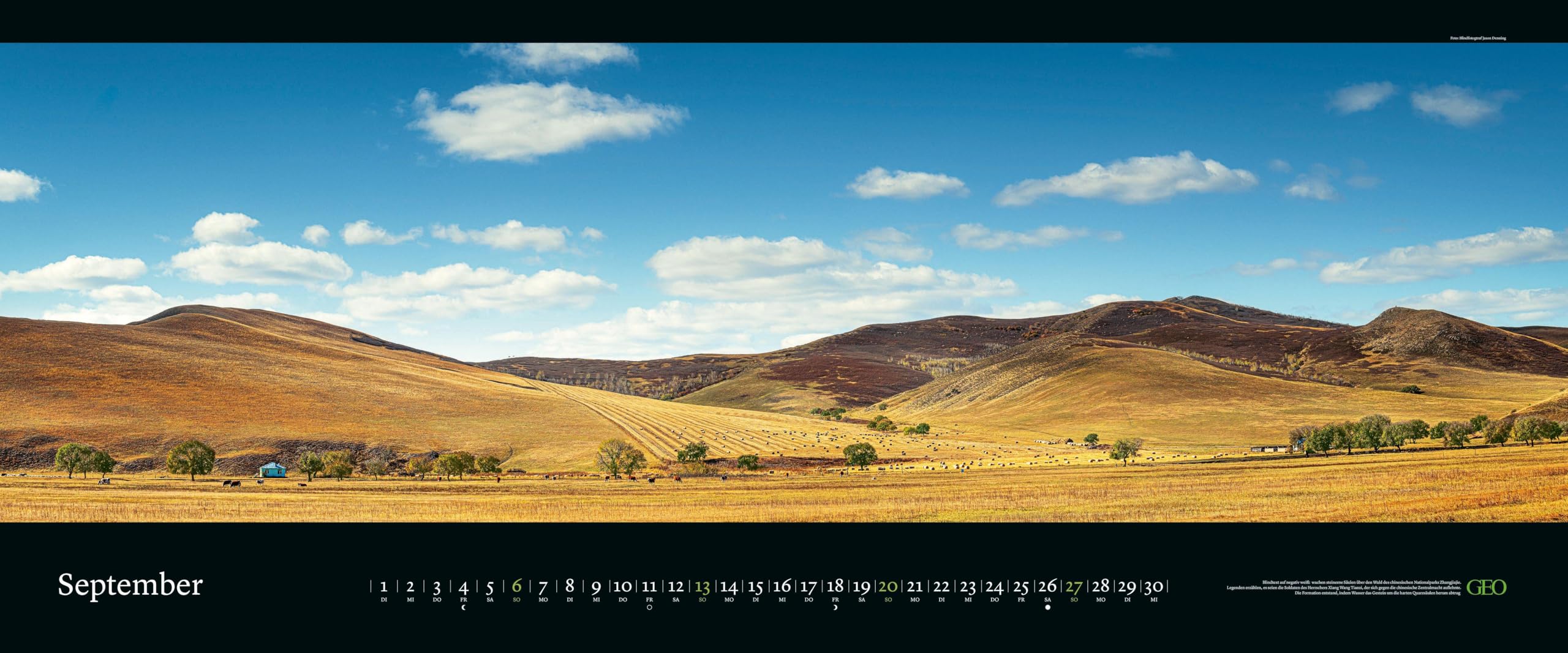 GEO - GEO Panorama: Orte der Stille 2026 – XXL Wandkalender 120x50 cm, Panorama-Kalender mit Naturfotografie, 12 Monatsblätter & Spiralbindung für Natur- und Landschaftsliebhaber