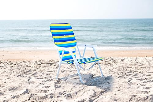 Miniatura 2 de CARIBBEAN JOE Silla de playa plegable, 1 posición, ligera y portátil, plegable, para acampar al aire libre, con correa de transporte