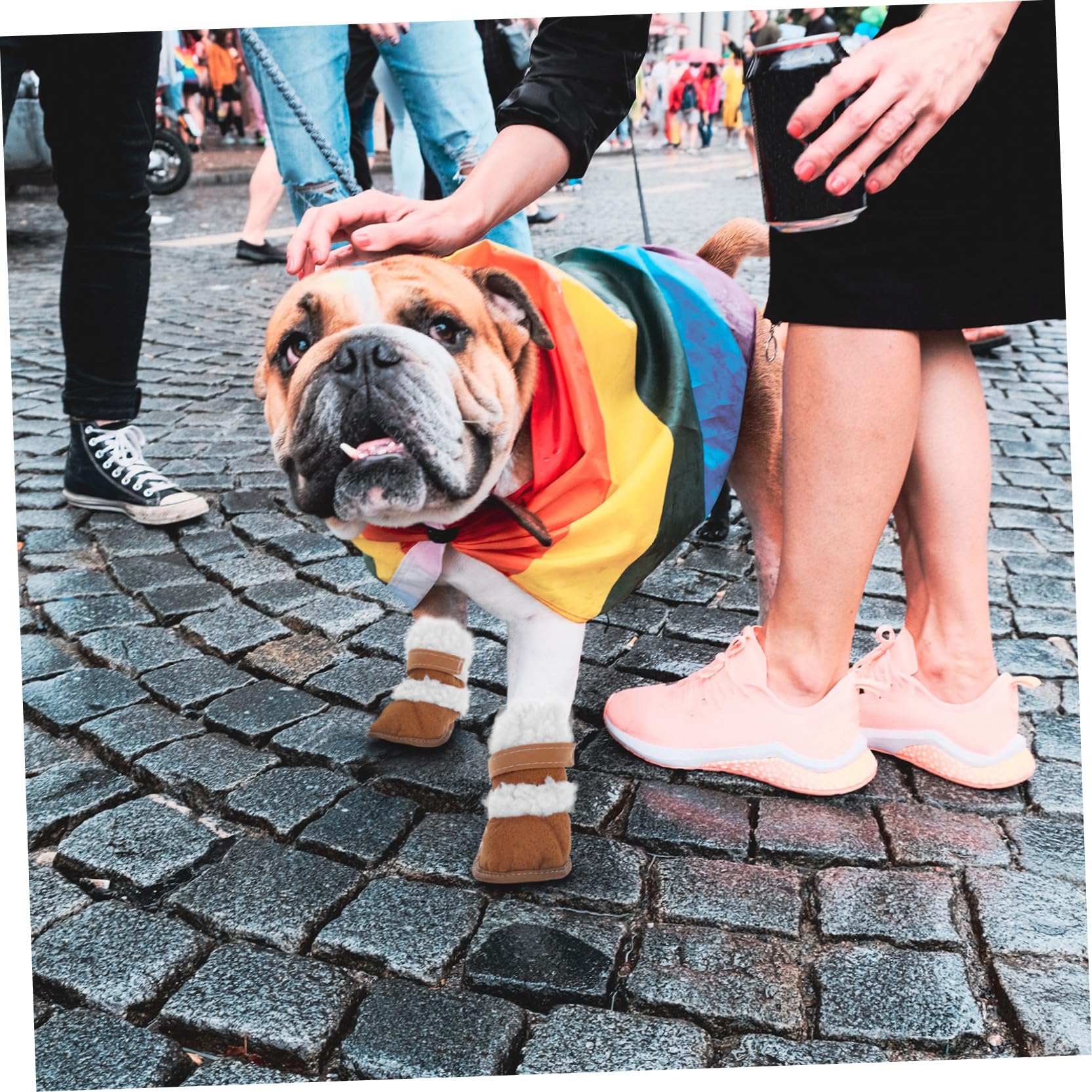 BESPORTBLE 6paare Hundeschuhe Antirutsch Teiliges Für Hunde Und Welpen Warme Outdoor-Schuhe Mit Rutschfester Sohle Für Winterliche Aktivitäten Und Pfotenpflege Schnee Und EIS