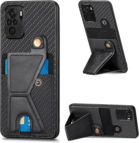 Funda para Xiaomi Poco M5s 4G, Funda para Redmi Note 10 4G  Note 10S 4G  Note 11 SE (India) Funda de cuero PU ranuras para tarjetas Soporte con