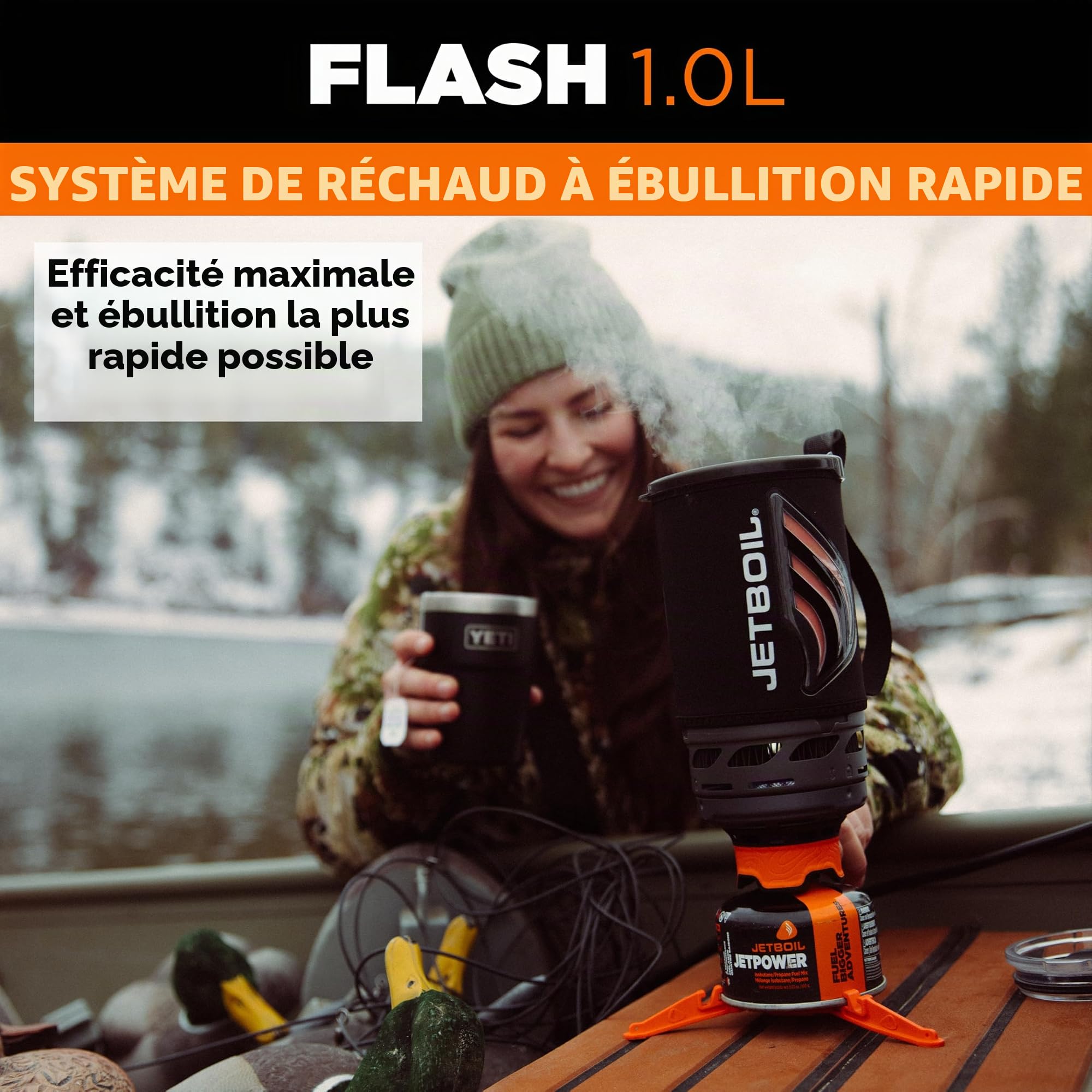 Flash Système d'ébullition rapide Carbone 1 l