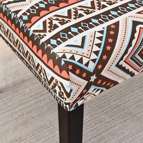 Miniatura 5 de Juego de 4 fundas para sillas de comedor, fundas elásticas para sillas Parsons extraíbles, lavables, de elastano, estampadas, fundas protectoras de