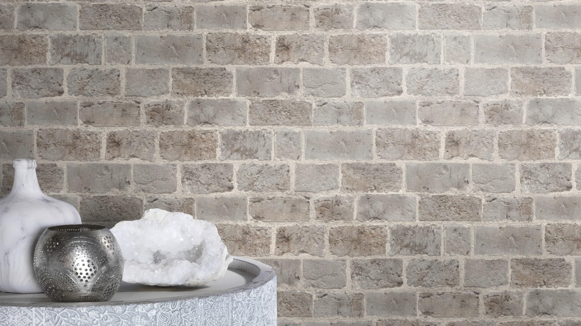 Rasch Papel pintado 865714 con aspecto de piedra, color gris, de la colección Symphony, 10,05 m x 0,53 m (largo x ancho)