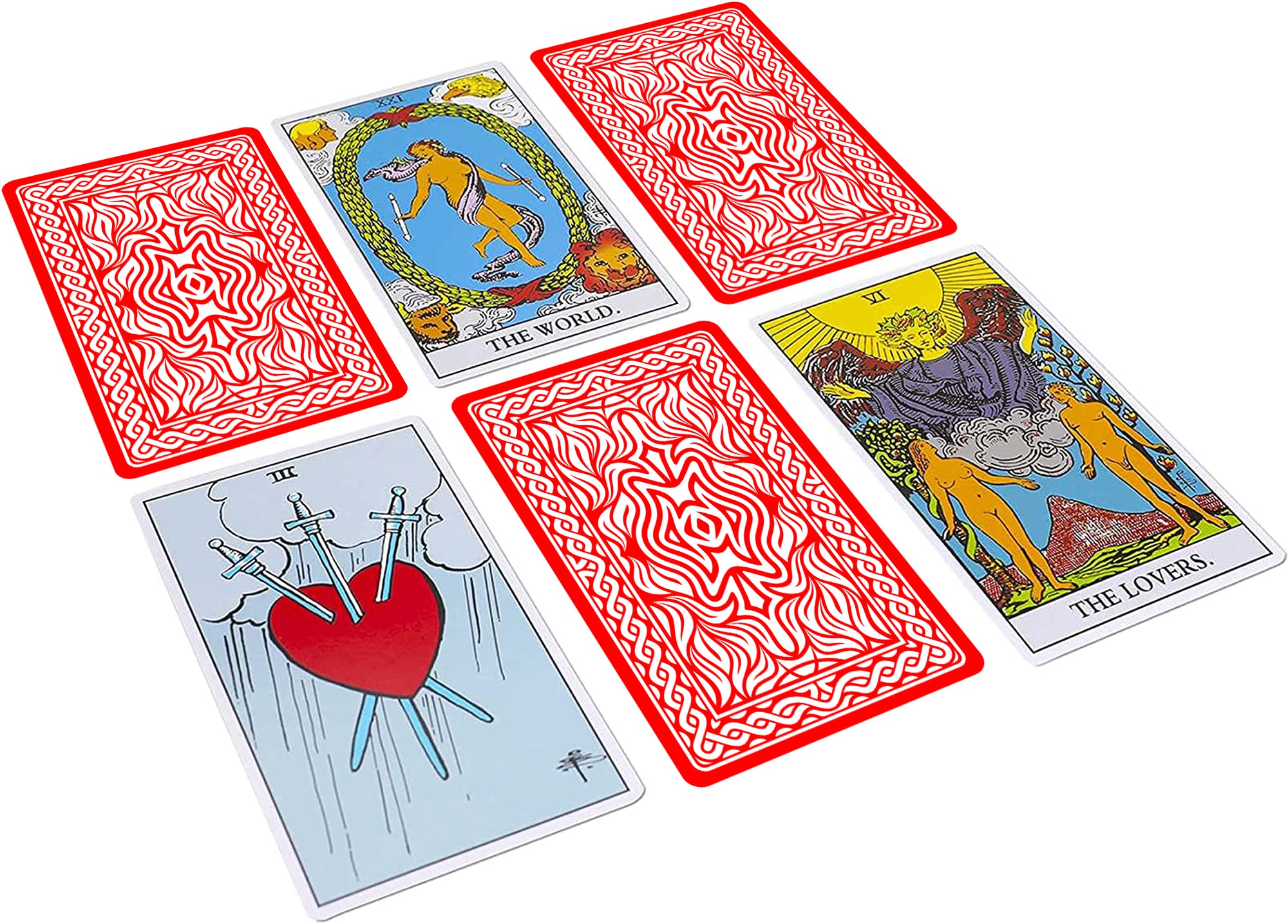 Classic Tarot Cards Deck with Detailed Guidebook - 78 Original Smith Artwork, Traditional Tarot Deck, Durable Tarot Cards Set for Beginners & Expert Readers 3