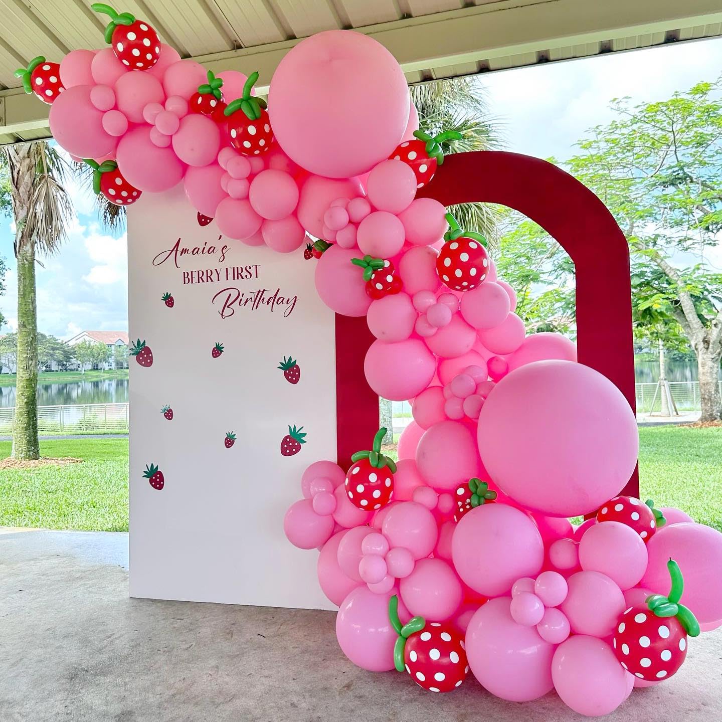 ZiZa strawberry balloon arch kit