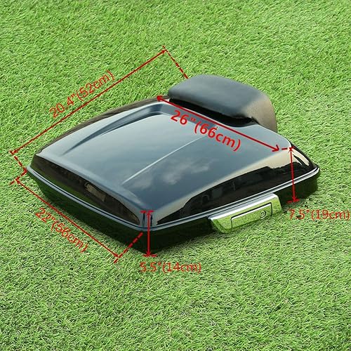 Miniatura 2 de TCT-MOTORPARTS Kit de montaje de equipaje Razor Tour de 5.5 pulgadas y respaldo y kit de herramientas de acoplamiento de 4 puntos para Harley