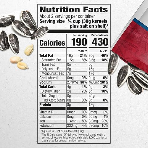 Miniatura 2 de Semillas de girasol de David, sal reducida, 5.25 onzas, el embalaje puede variar