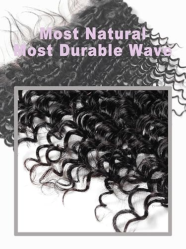 Miniatura 3 de Encaje frontal HD 13x4, cierre frontal de encaje de onda profunda, cabello humano prearrancado 100% cabello humano virgen de oreja a oreja HD