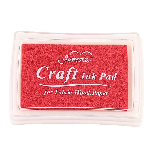 YPSelected Craft Ink Pad Inkpad for Paper Wood Fabric 15 Colors Available for Rubber Stamps (Red)