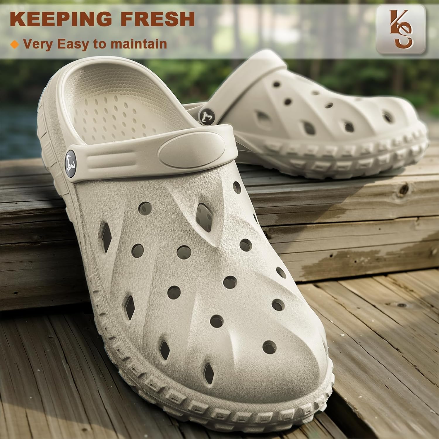 KEMISANT Clogs-Comfortable Mules Sandals Watershoes for Men Women Cushioned Footbed Arch Support-Lightweight EVA - Image 3