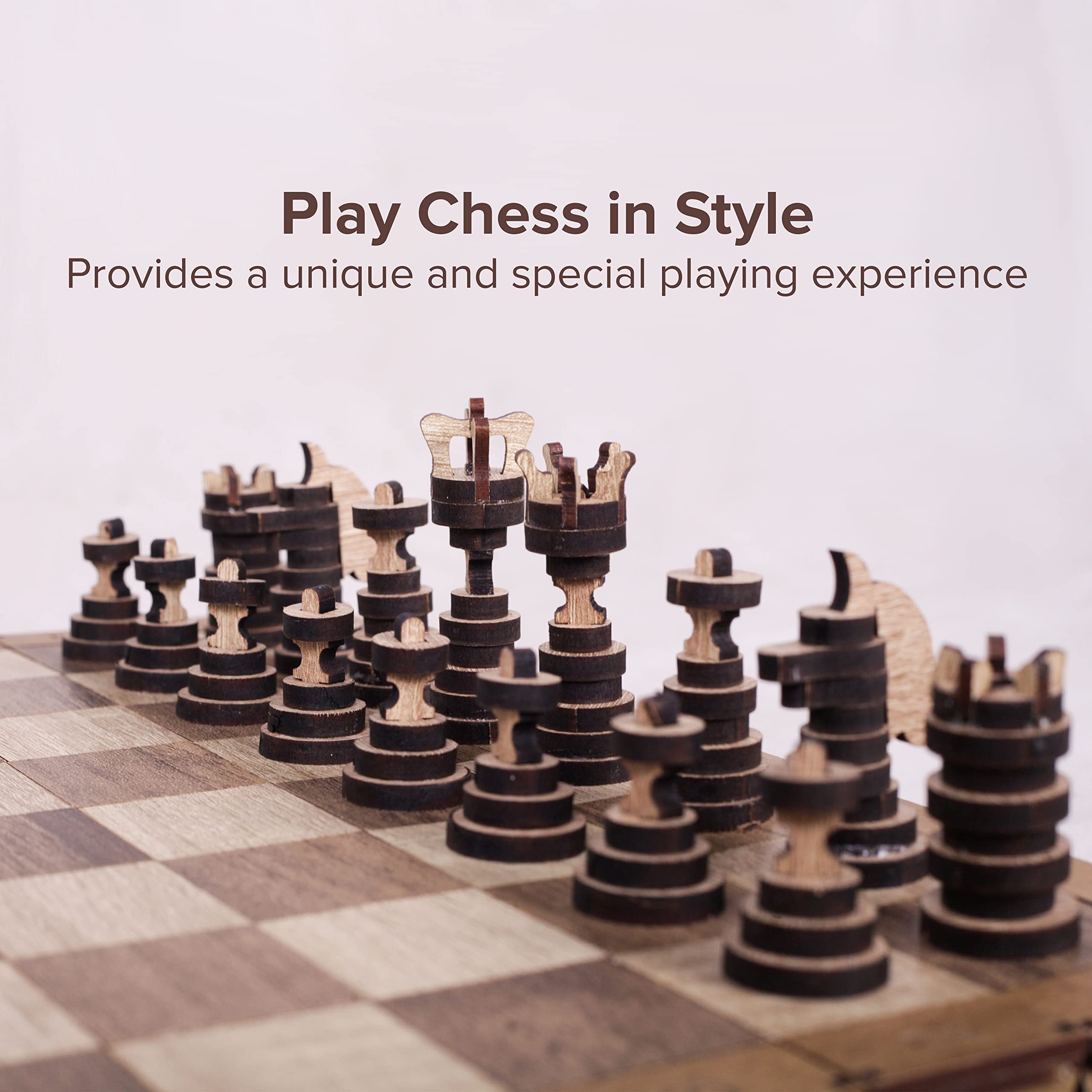 Jeu D'Échecs En Bois Portable Échiquier De Voyage Pliant Jeux De