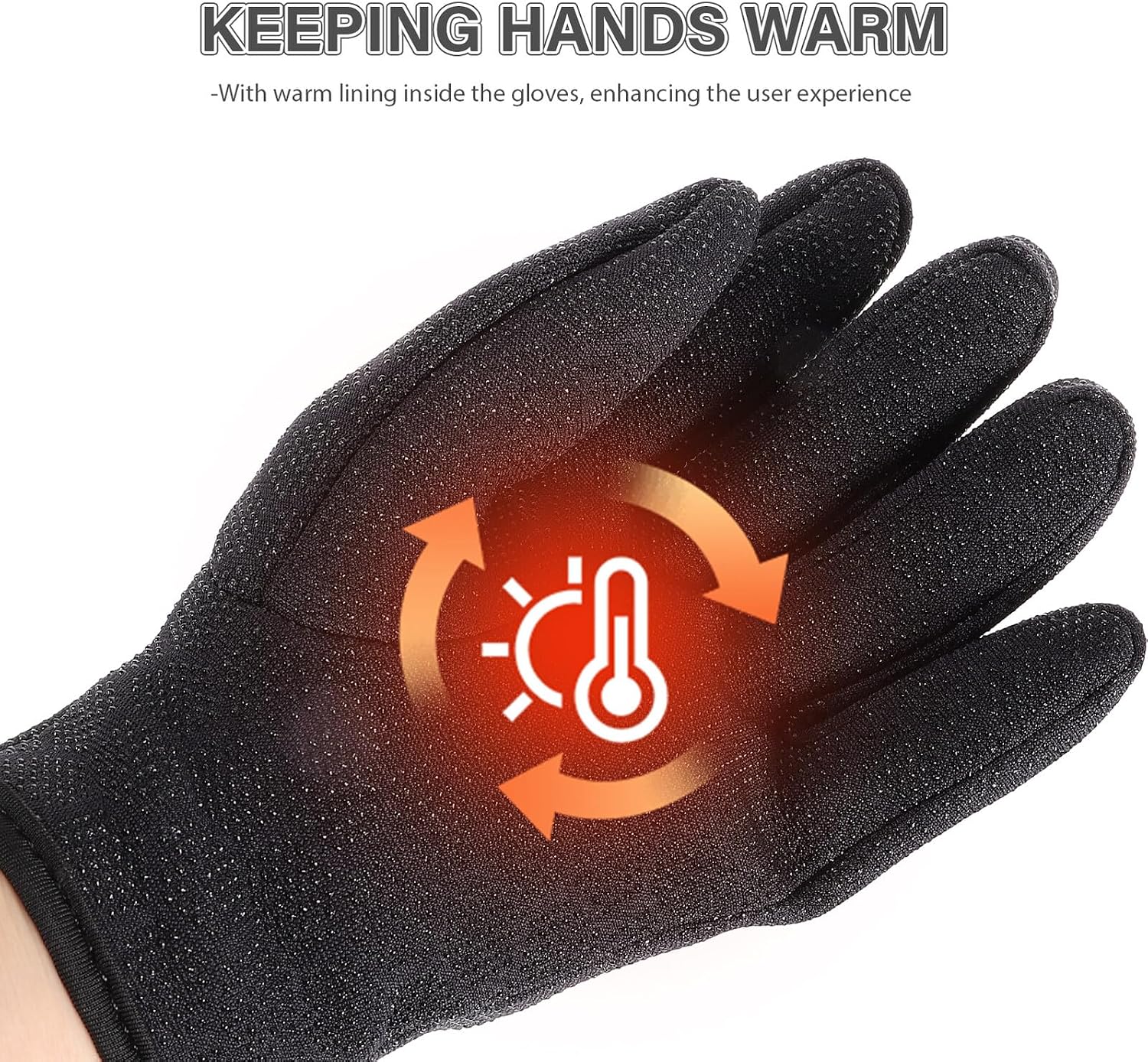 Neoprene Diving Gloves Warm Thermal Outdoor Fishing Gloves Anti-Scratch Waterproof for Swimming and Water Sports