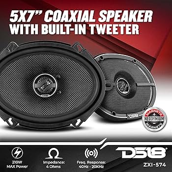 Amazon.com: DS18 ZXI-574 Elite 5x7 Inches 2-Way Coaxial Car